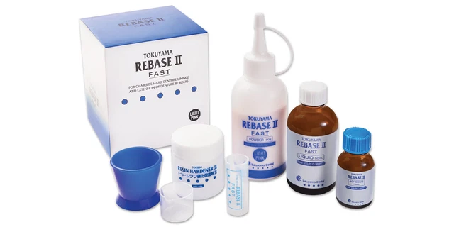 Tokuyama Rebase II Fast Chairside Denture Repairs Hard Denture Reline Material.