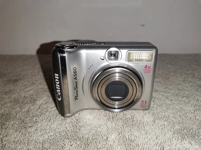 Canon Powershot A560 Camera (Silver) Tested 7.1MP 4x o/Zoom