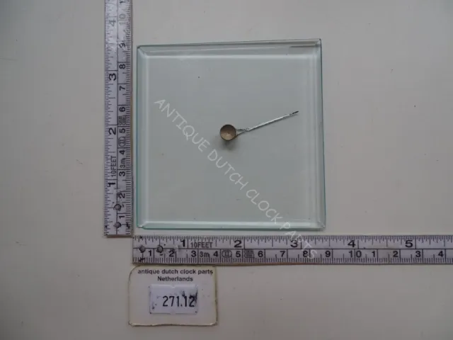 Square Beveled Barometer Flat Glass With Hole In The Center And Pointer