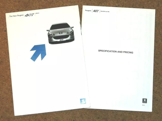 2004 PEUGEOT 407 Sales Brochure, Price List & Specifications - S SE SV Executive