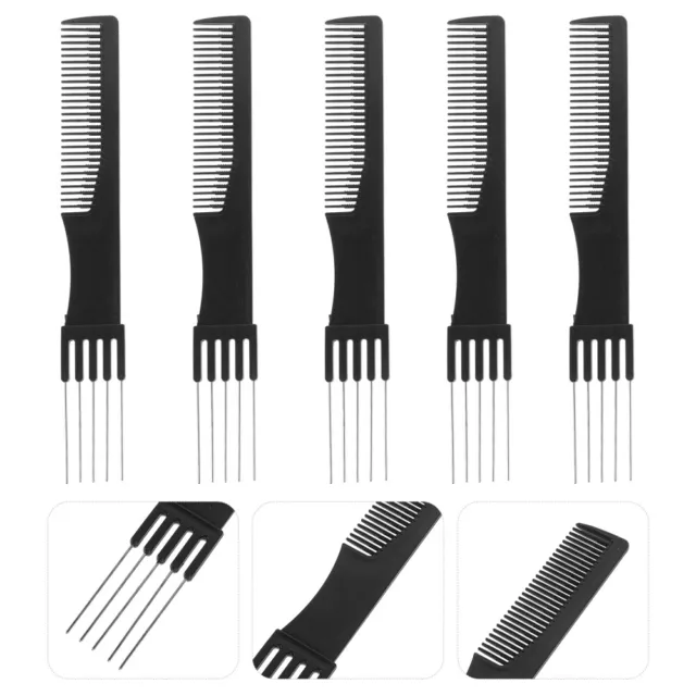 5 PCS HAIR Rake Comb Teasing Lifting Fluffing Combs for Women Claw ...
