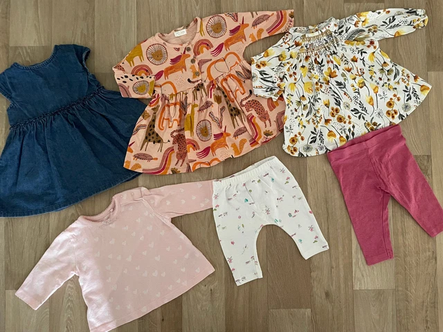 Baby Girl 0-3 months NEXT Bundle Dresses Leggings Tops Animals Flowers