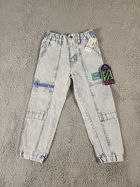 Vintage Levi's Sport Jeans Acid Wash Kids Size 6 New W/ Tags