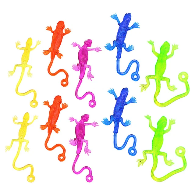 22pcs lézard en forme de jouets collants amusant jouets collants enfants enfants