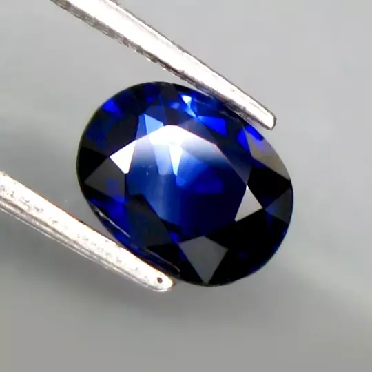 0.84Cts Unheated Natural Vivid Blue Sapphire ~ 100%Genuine Hi-End Lustrous Gems! 3
