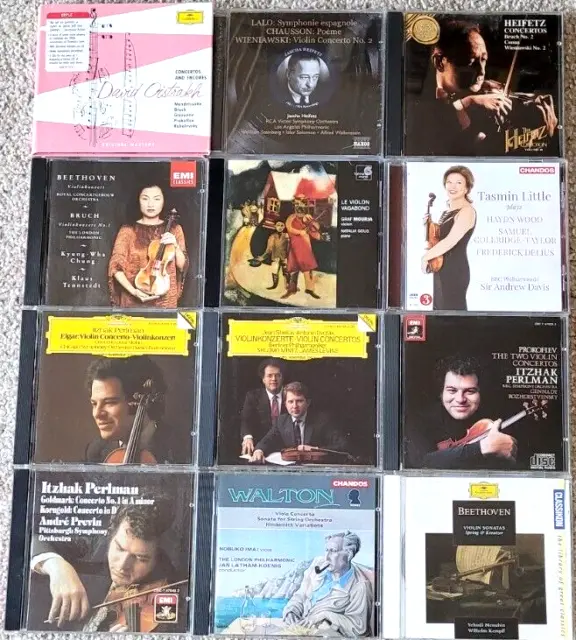 Classical Violin Music CDs X 12 (14 Discs) Job Lot Bundle