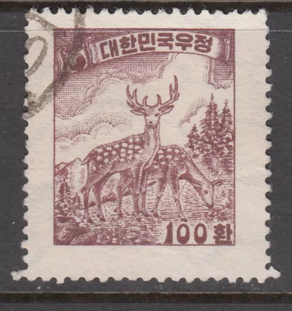 South Korea - 100h Sika Deer (Used) 1953 (CV $10)