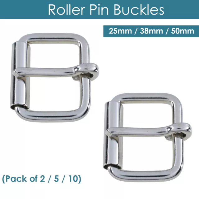 Silver Brass Roller Adjustable Buckle for Leather Webbing Backpacks Coat 2-50pcs