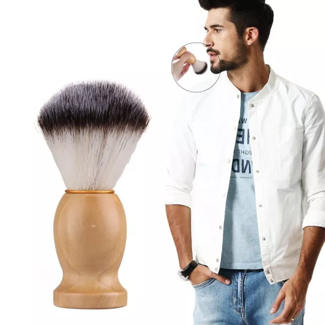 Brosse à raser pour hommes Nettoyage facial de barbe Cheveux de blaireau