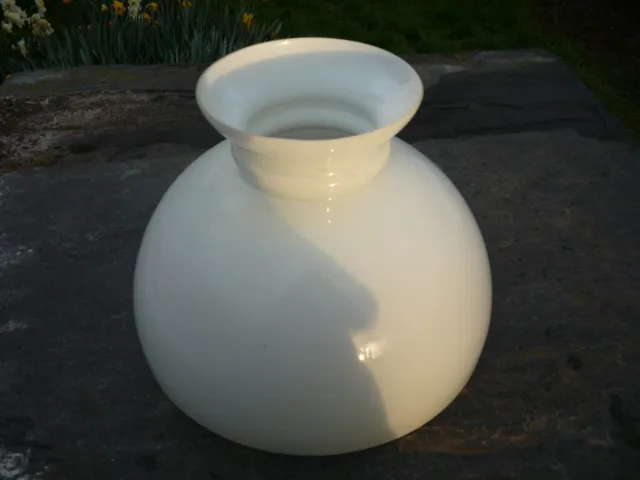 Globe opaline blanche pour lustre/lampe à pétrole/abat jour (R)