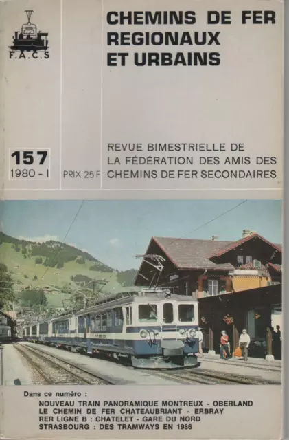 Chemins de fer régionaux et urbains  F.A.C.S N° 157 janvier 1980