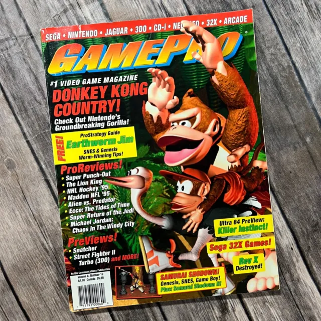 GamePro DK Country 1994 December Chaos In the Windy City Jordan Card Insert