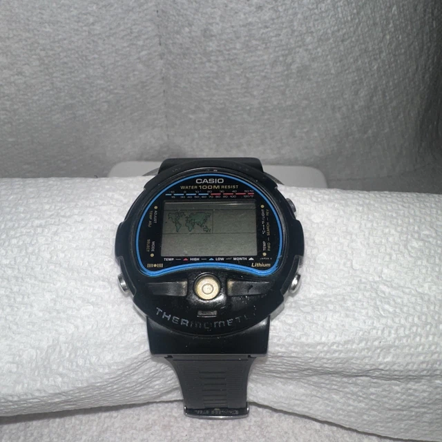 CASIO TS-150 DIGITAL Thermometer Watch Rare Vintage Japan Jdm