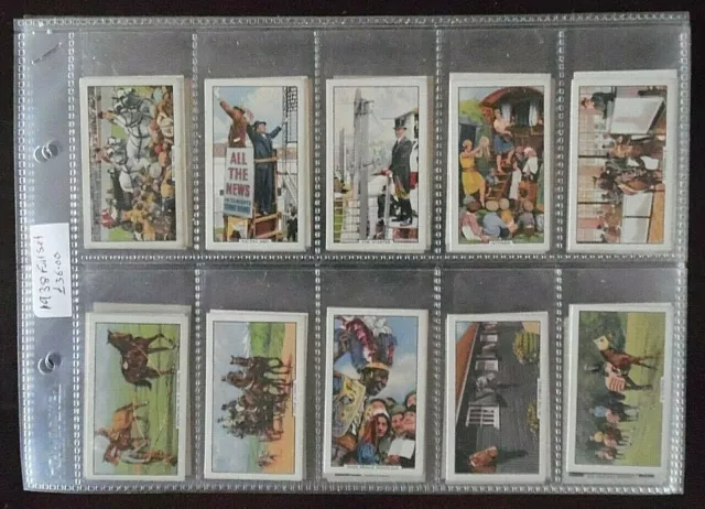 Gallaher Cigarette Cards, Racing Scenes, Full Set of 48, 1938 Issue.