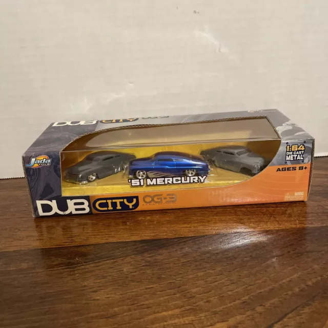 Jada Toys · Dub City · OG-3 · 1951 Mercury · 1:64 · 3 Car Box Set · NOS Sealed