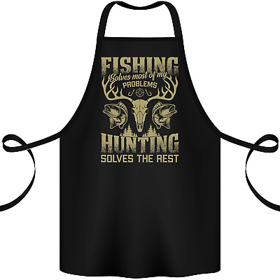 Fishing & Hunting Fisherman Hunter Funny Cotton Apron 100% Organic