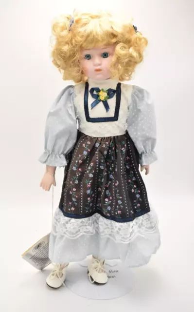 Vintage The Heritage Mint Collection Porcelain Doll Blonde Hair Retired  Tagged
