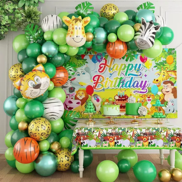 Luftballons Girlande Jungle Party Deko Set Kindergeburtstag Geburtstag Dschungel
