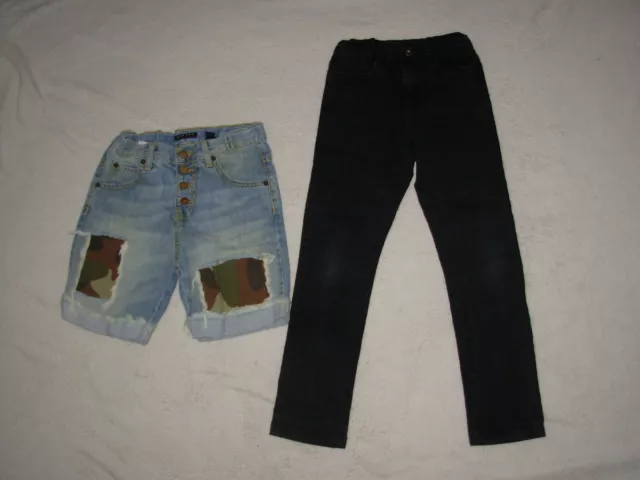 Lot jean Skinny + bermuda Sisley garçon 8ans (126cm)