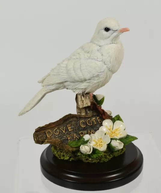 Lovely Country Artists Dove With Cherry Blossom ~ Dove Cote Farm Figure ~ 01215