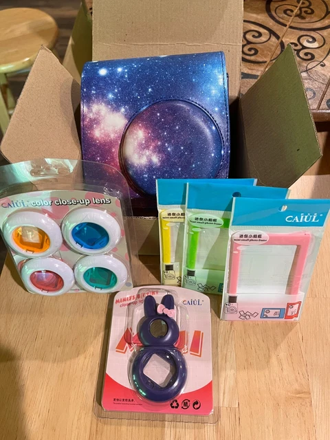 CAIUL Fujifilm Mini Camera Accessories Galaxy Starry Sky Case, lenses & frames