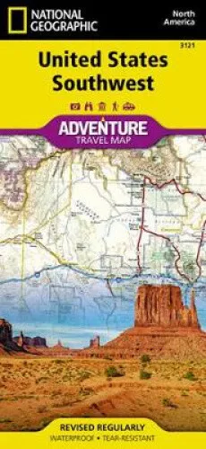 United States, Southwest Adventure Map by National Geographic Maps - Adventure