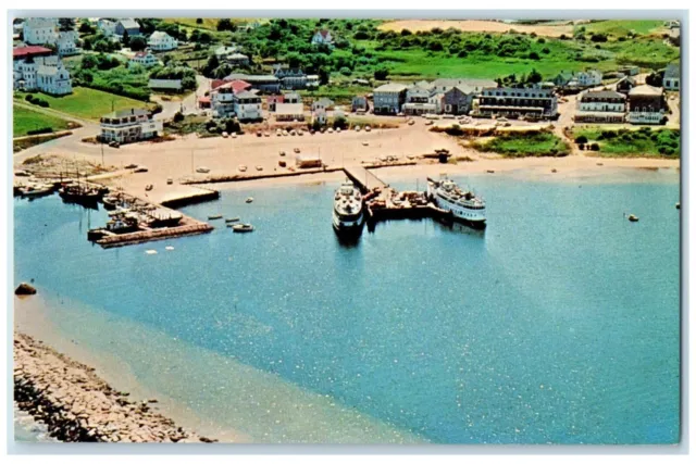 c1960 Steamship Dock Old Harbor Fishing Boats Block Island Rhode Island Postcard