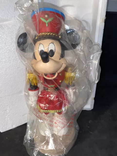 Vintage 1994 Disney Kurt Adler Minnie Mouse 13" Christmas Nutcracker. Nib