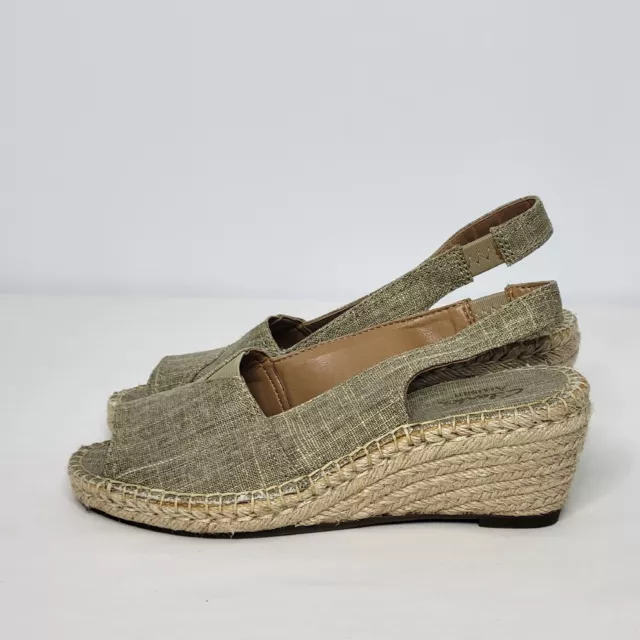 Womens Size 5.5 Clarks Artisan Sandals Petrina Rhea Espadrille Wedge 26068572