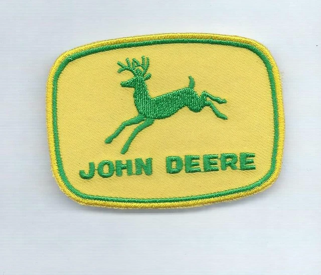 New 2 1/4 X 3 Inch John Deere Iron On Patch Free Shipping P1