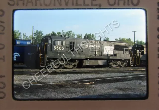 Original '76 Kodachrome Slide PC Penn Central 6505 U25C Sharonville, OH   36R9