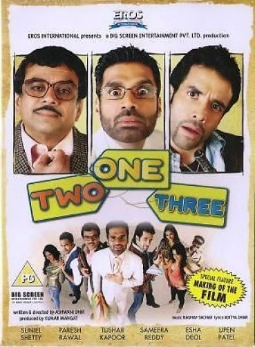 ONE TWO THREE Sunil Shetty Tushar Kapoor New Bollywood Dvd
