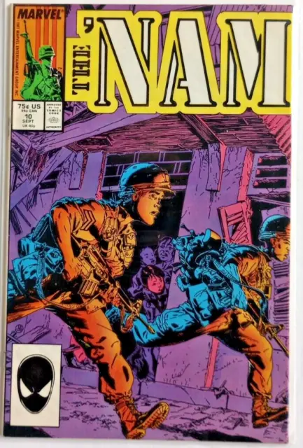The Nam Comic Book #10 Marvel Sept 1987 Vintage Vietnam Collectible Military USA
