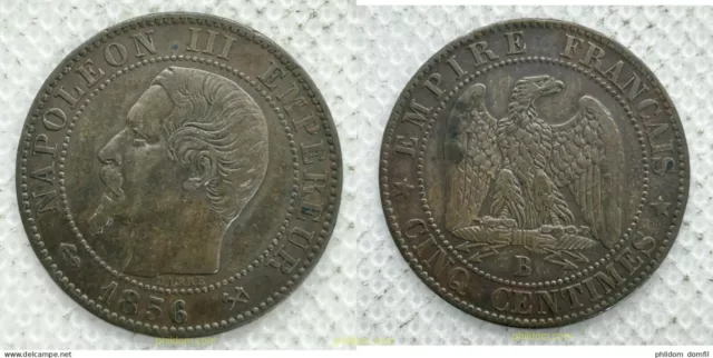 Mon-3556 Francia 1856 France 5 Centimes 1856