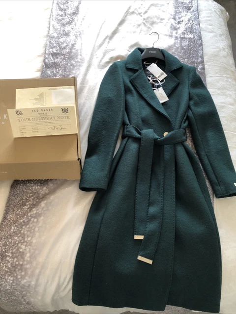 Ted baker chelsyy cheap buttoned wrap coat