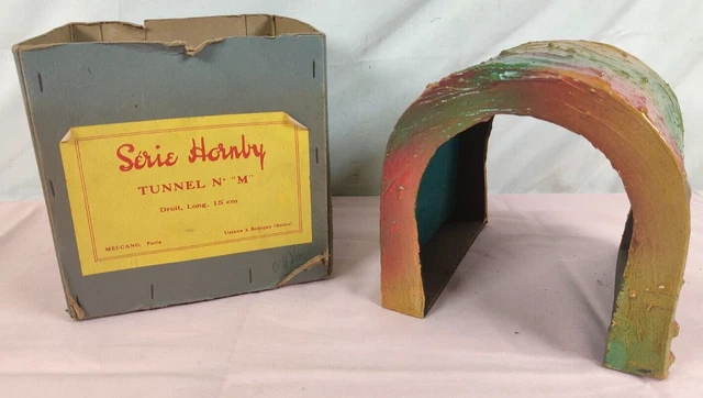 MODELISME FERROVIAIRE ancien TUNNEL Droit Long model M echelle O marque HORNBY T