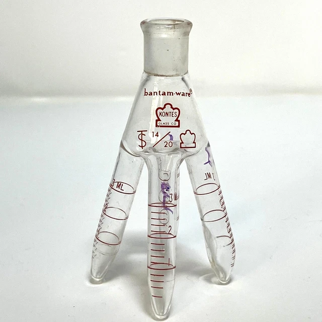 Kontes Bantam-ware 3mL Four-Leg Cow Distillation Receiver 14/20 Joint 288200