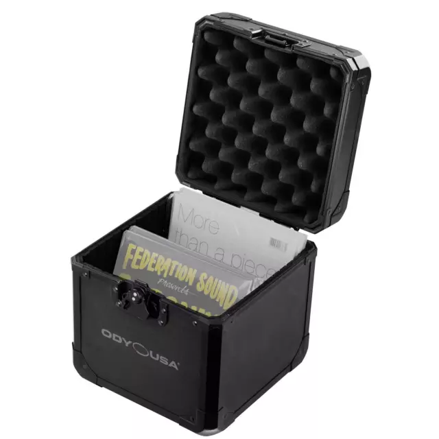 Odyssey K7060BL 7" Vinyl / Utility Black Krom Case - Holds 60 Records idjnow