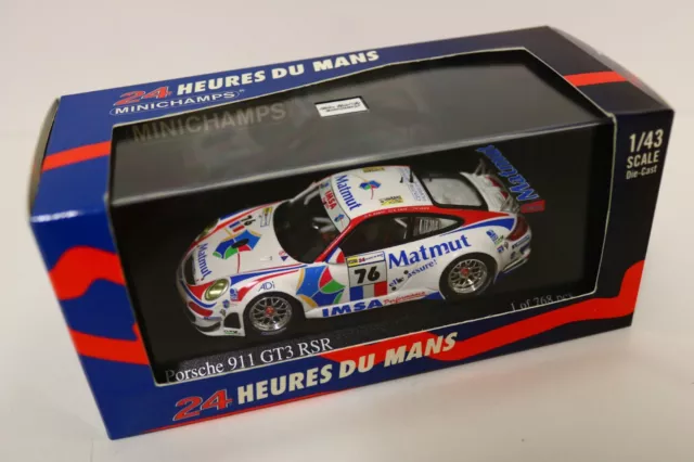 Porsche 911 GT3 RSR 24h LM 2008 #76 Narac Long Lietz 1:43 Limited Minichamps PMA