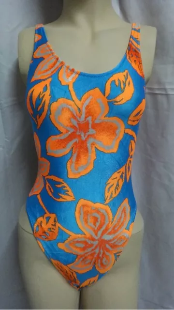 Multicolored Floral Pattern Leotard for Women size 10 Small