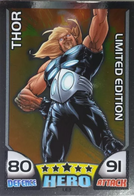 MARVEL HERO ATTAX Series 1 LIMITED EDITION CARD LE3 THOR