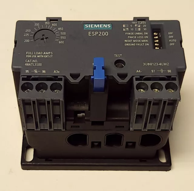 SIEMENS 48ATL3S00 ESP200 Overload Relay 3UB8123 4LW2 200-600 AMP