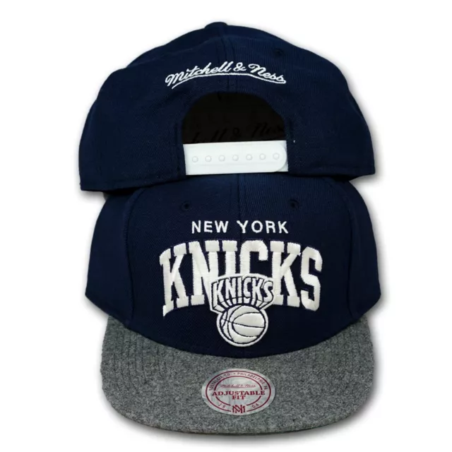 Original Mitchell & Ness New York Knicks Snapback Cap NBA Flanelle Marine EU132