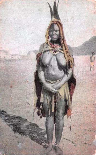 DSWA  Deutsch-Südwest-Afrika AK FELDHEREROFRAU gel.Windhuk1906