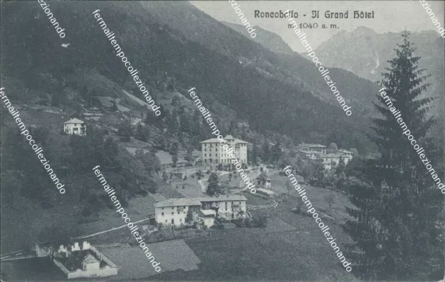 bs502 cartolina roncobello il grand hotel provincia di bergamo  lombardia