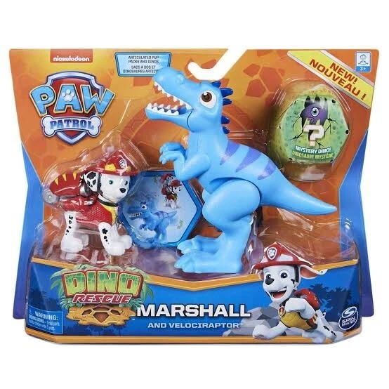 Paw Patrol Dino Rescue Hero Pup (Marshall) Figurine Playset Toy - Brand New