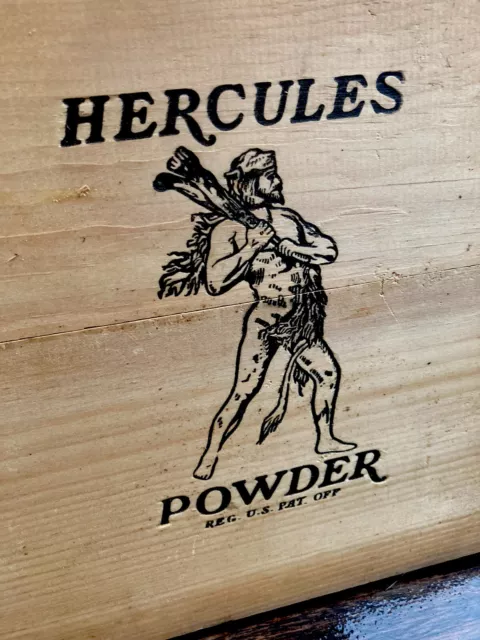 Vintage Hercules Powder Explosives  Wooden Box Side 2