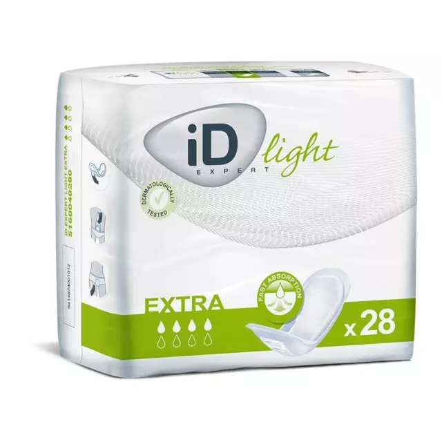 iD Expert Light Extra Pack of 28 Incontinence Pad 456ml Fast Absorption