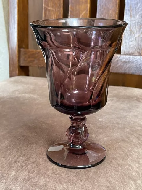 Fostoria Glass Co. JAMESTOWN No.2719 Amethyst Footed Water Goblet Set Of 4