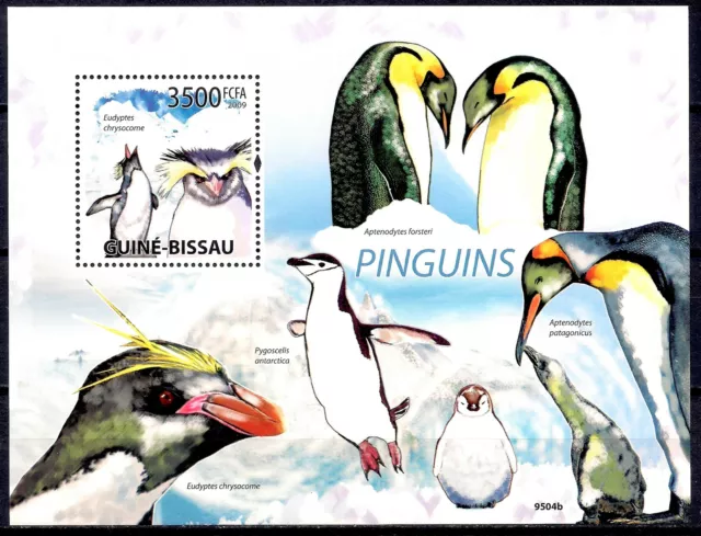 Guinea Bissau 2009 King Penguins Birds Antarctic Polar Regions 1v m/s MNH